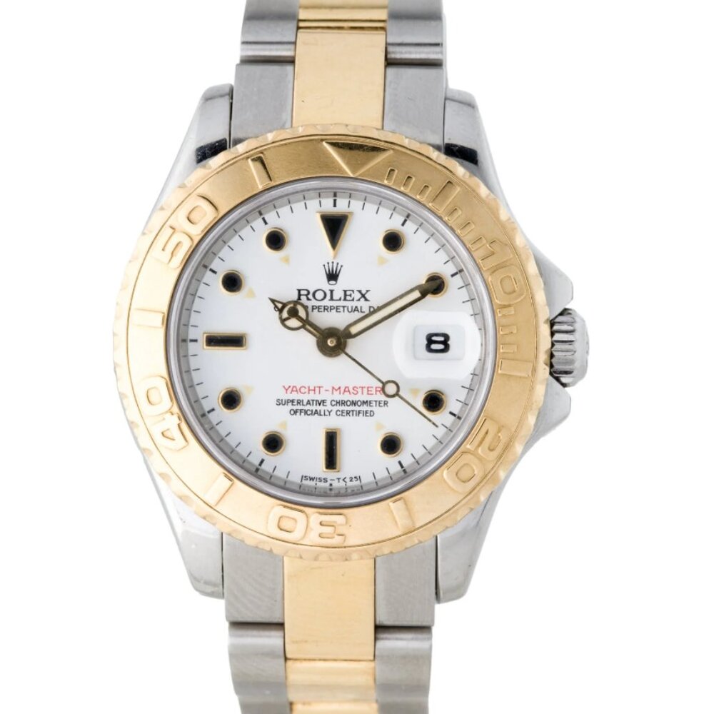 Rolex Ladies Two Tone Yacht Master 18kt Gold SS